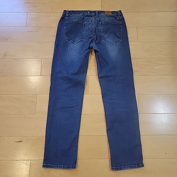 Mugsy Jeans Mens 33x32/Fit 33x30 Straight Leg Zip Fly Stretch Blue Denim FLX2AFU - Picture 4 of 8